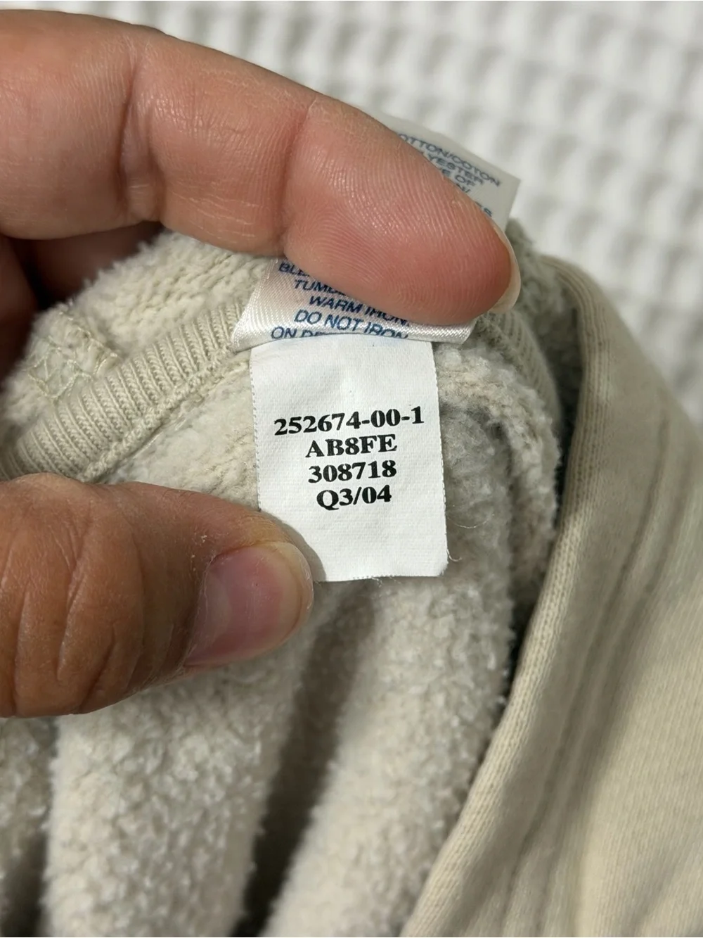 Vintage Old Navy Cream Hooded Zip-Up